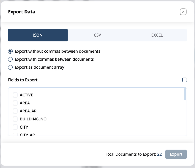 Exportdataformat